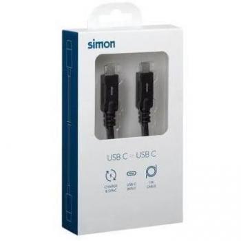 Cable USB 3.1 C a USB C 1 metro negro Simon