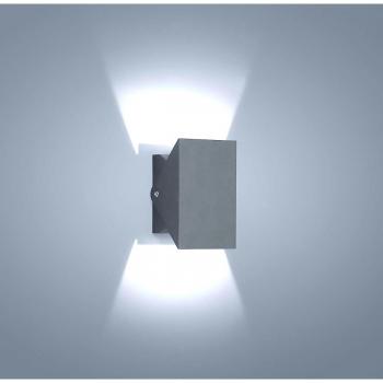 Aplique LED exterior Helestra Free en grafito con luz ajustable, 9W, 936lm, IP54, cálido