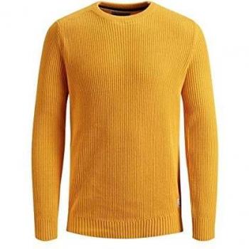 Jack & Jones Blocked Knit Crew Maglia Da Uomo, Giallo, XL