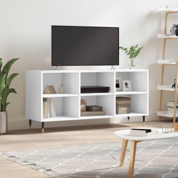 Mueble de TV de madera de ingeniería blanco 103,5x30x50 cm vidaXL