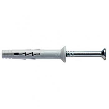 Taco de Nylon Turbo Jet 8x75 mm con Tornillo 4,8x80 mm - Paquete de 100 unidades