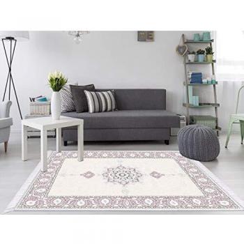 Homemania AKC-BIL-383 - Alfombra Estampada con 2 Estampados, Moderna, Multicolor de Tela, 160 x 230 cm