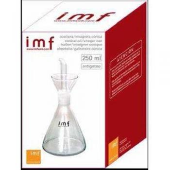 imf Aceitera-Vinagrera Conica Antigoteo, Glass, Multicolor, 500 ml