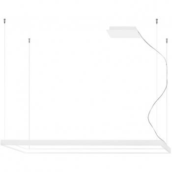 Plafón LED Integrado Tuula Aluminio Blanco 1 Bombilla 150cm