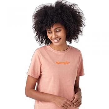 Wrangler Women's Regular Fit T-Shirt in Natural Orange, X-Small