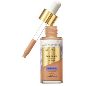 Max Factor Miracle Pure Nourishing Foundation Shade 60-80 Light To Medium 30 ml