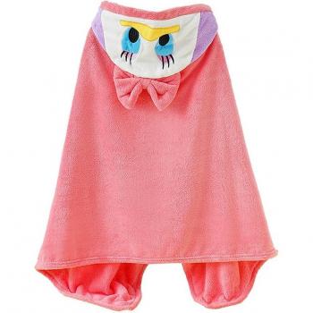 Toalla infantil diseño patito. 150x1x65 Cm. Color: Sandía