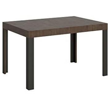Mesa Extensible 90x130/234 cm Línea Nogal con Estructura Antracita