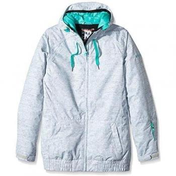 Roxy Snowboardjacke Valley Hoodie Jacket - Chaqueta de esquí para mujer, color gris, talla XL