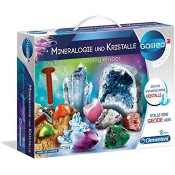 Clementoni 59005.6 Galileo-Juego de excavación de minerales y Cristales