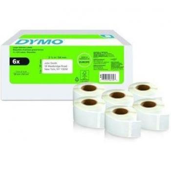 DYMO LW etiquetas auténticas de dirección del remitente | 25 mm נ54 mm | 6 rollos de 500 etiquetas con reverso fácil de retirar