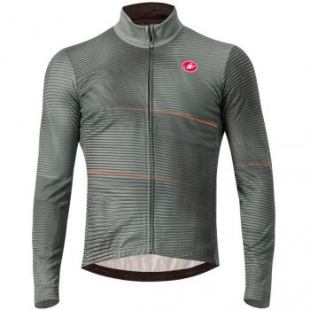 Maillot Castelli Raffica Manga Larga Verde Oscuro - Talla M