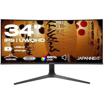 Monitor Curvo 34 LED IPS UltraWide QHD FreeSync USB-C con Carga de 65W