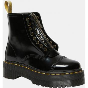 Dr. Martens Vegan Sinclair Women's Lace-up Boots, Black, Size 8 US, Round Toe, Zipped Tongue, Platform