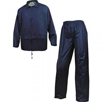 Delta plus - Conjunto lluvia poliester pvc azul marino talla xxl