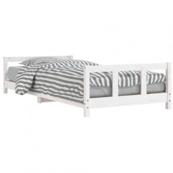 Estructura de cama para niños madera de pino blanco 90x190 cm Vidaxl Blanco