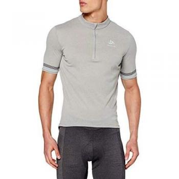 Odlo Stand-up Collar s/s 1/2 Zip Element Camisa, Hombre, Gris, Large