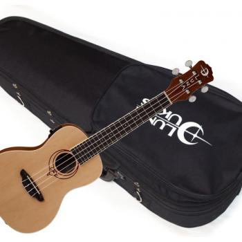 Luna Uke Heartsong Spruce Semi Acoustic Ukulele with Pre Amplifier & USB Output