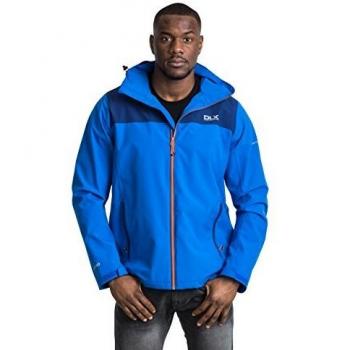 Trespass Hombres de Ginsberg Impermeable Lluvia/al Aire Libre Chaqueta con Capucha Desmontable y Abertura de ventilación, Hombre, Color Azul, tamaño Small