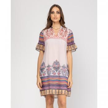 Niza - Vestido corto con plisados frontales