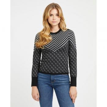 JERSEY GUESS MUJER MANGA LARGA BICOLOR
