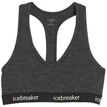 Icebreaker Sprite corredora mujeres al Bra - Jet Heather/negro, extra-pequeño