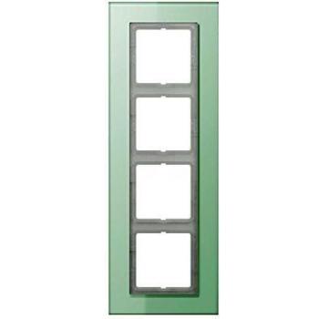Marco de 4 Elementos LS Plus Cristal Mate JUNG LSP 984 GLAS