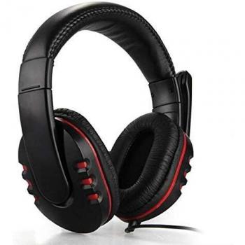 Omega FS Auricular+Mic Gaming USB Negro-Rojo