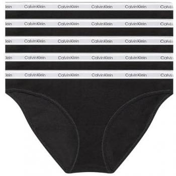 Pack de 5 braguitas Low Rise Calvin Klein para mujer, color negro