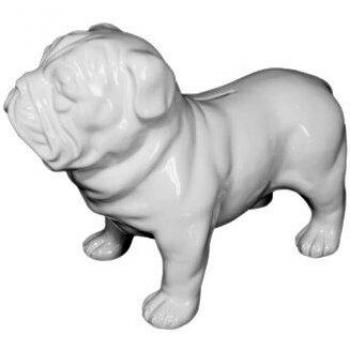 SUCK UK Caja de Dinero del Perro guardián de cerámica, Blanco, 11.81x5.71x9.06 Inches