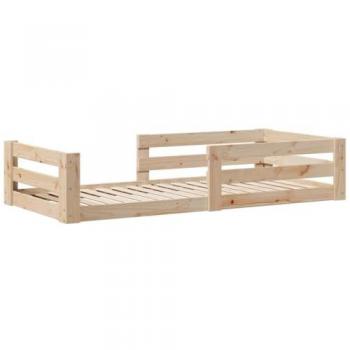 Estructura de cama sin colchón madera maciza de pino 80x200 cm Vidaxl Marrón