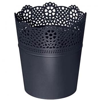 Maceta Prosperplast LACE - Diseño Elegante, dimensiones (mm) 135x135x155, color antracita