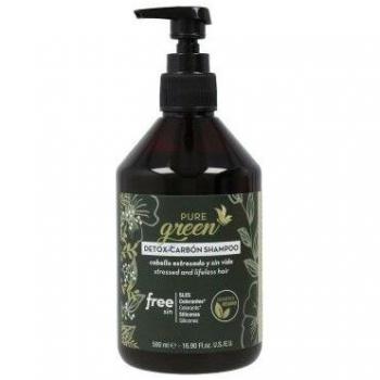 Champú Pure Green Detox Carbon (500 ml) - Mejora Tu Imagen, fórmula detoxificante con carbón activado, limpia profundamente el cuero cabelludo, elimina impurezas y residuos, ideal para todo tipo de cabello