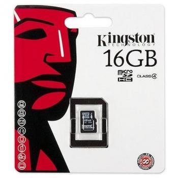 Kingston Technology 16GB microSDHC Memory Card - Class 4