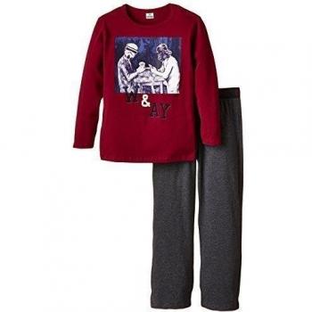 IKKS WAY-Pijama Niños,    Vino Tinto