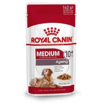 Royal Canin Medium Ageing 10+ Wet Dog Food Pouches 140g (Pack of 10)