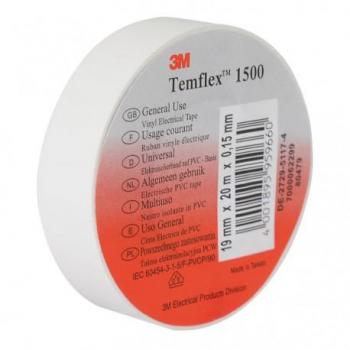 CINTA AISLANTE TEMFLEX 19MMX20M BLANCO