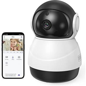 Cámara Wi-Fi Interior para Seguridad doméstica, cámara de vigilancia con Audio bidireccional/visión Nocturna, alertas Mediante aplicación