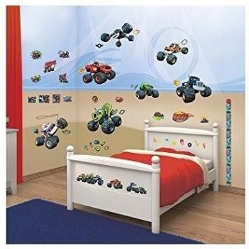 Walltastic Ltd 44548 Kit de decoración Blaze y los Monster máquinas vinilo 8 x 18 x 0,5 cm), multicolor