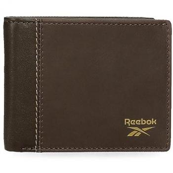 Cartera Reebok Division Unisex Marrón de Piel con Monedero - Casual 11x8x1 cms