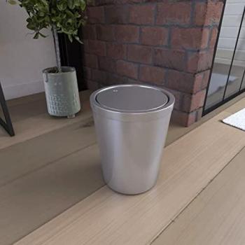 Cubo de Basura con Tapa Oscilante 5L - Chrome Wheeltop