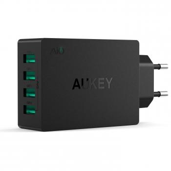 AUKEY Cargador USB con Tecnología AiPower 40W 8A 4 Puertos