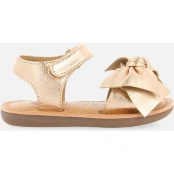SANDALIAS COLOR ORO ROSA DE PIEL CON LAZO PARA BEBÉ ITALA