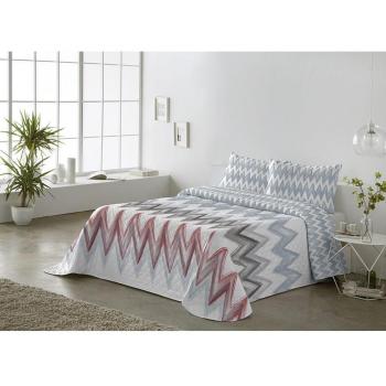 Colcha estampada reversible Vanesa gris 180x270 cm