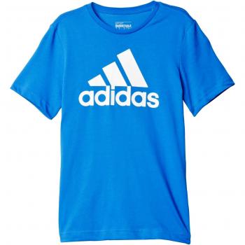 adidas YB ESS Logo Tee - Camiseta para niños, color Azul / Blanco