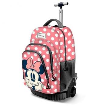 Mochila Escolar Trolley Minnie Disney Karactermania 47cm - Ruedas Integradas, Capacidad 39 L, Color Rosa