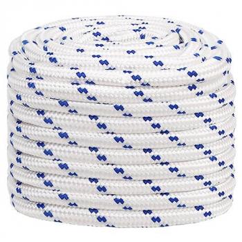 Cuerda de barco polipropileno 20 mm 100 m color amarillo, blanco y azul