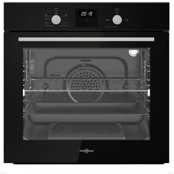 Vitrokitchen HG602NN Horno a Gas Natural de 60 cm con Grill y Ventilador, Color Negro