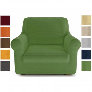 PETTI Artigiani Italiani Verde, Sofa Elasticas, Fundas para Sillones, 100% Made in Italy, Tela Lineal,