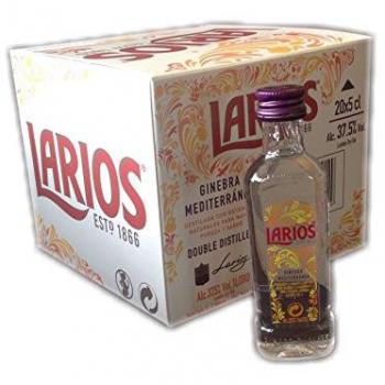 Pack de 20 Mini Botellitas de Ginebra Larios 5cl